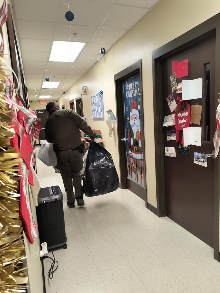 Deputies getting ready to deliver Christmas presents